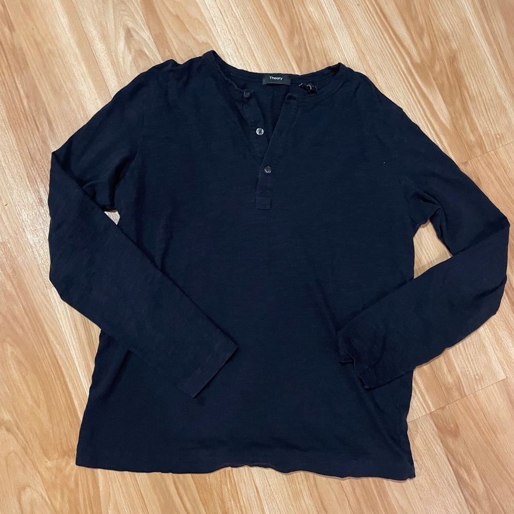 Theory men’s long sleeve tshirt Henley